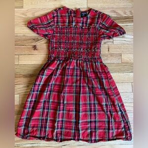Girls J Crew Crewcuts Red Plaid Cotton Dress sz 12 Preppy